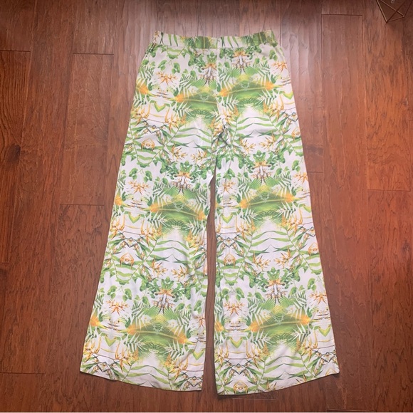 ISO Dalia Collection Mirrored Tropics Flowy Wide Leg Pant - Size 8 - Picture 3 of 11
